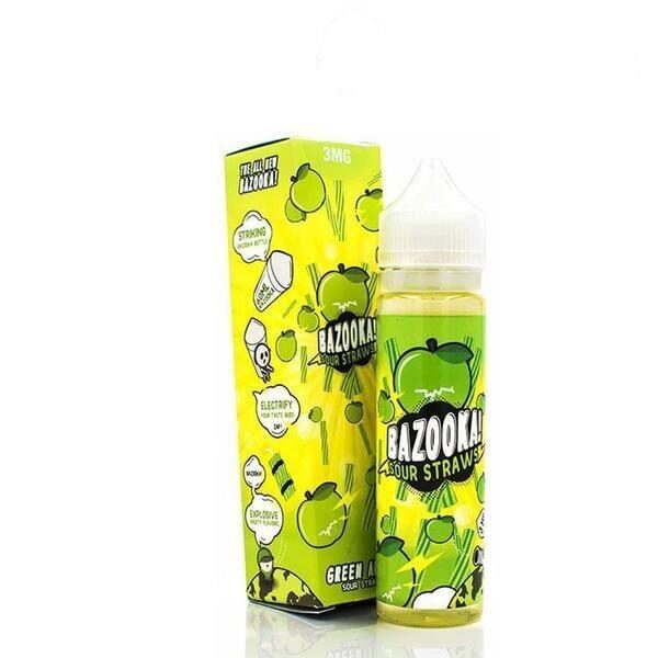 BAZOOKA – GREEN APPLE SOUR STRAWS – 60ML