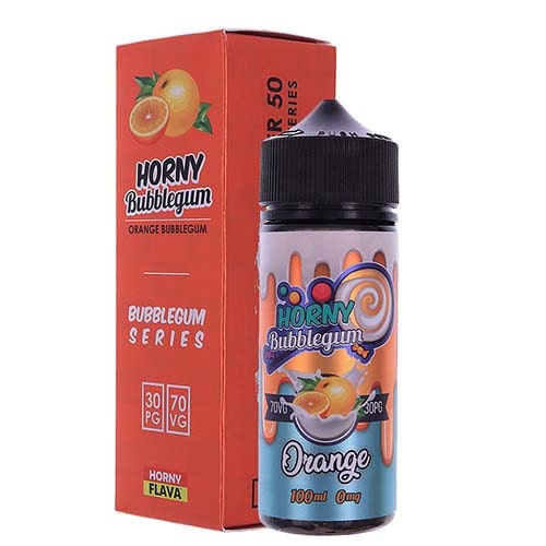 HORNY BUBBLEGUM ORANGE 120ML E-LIQUID