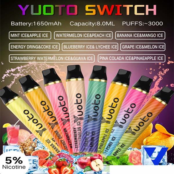 Yuoto Switch Disposable Vape Device 3000 Puffs 1650mAh