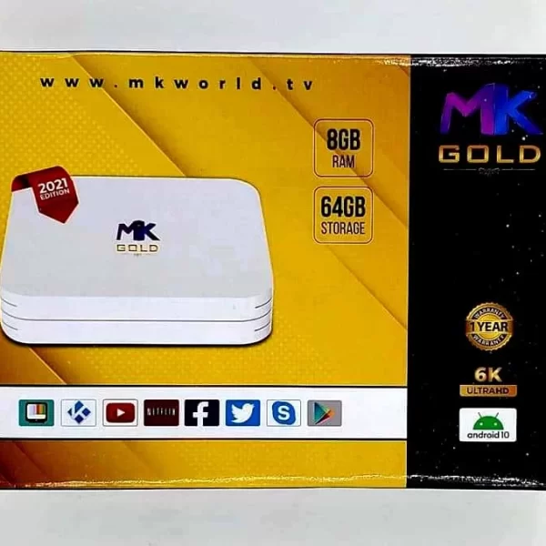 MK GOLD SMART ANDROID IPTV BOX 8GB RAM/64GB ROM