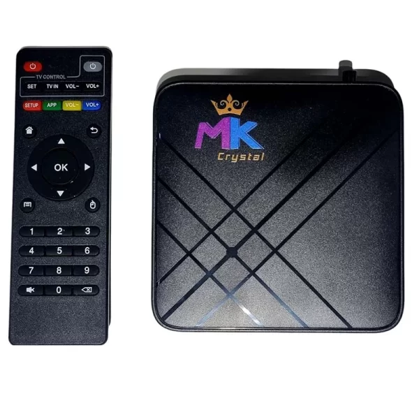 MKWORLD Crystal Edition Android 10 OS TV Box 8GB eMMC Rom CPU Hisilicon Quad-Core Dual Band WiFi 2.4/5G