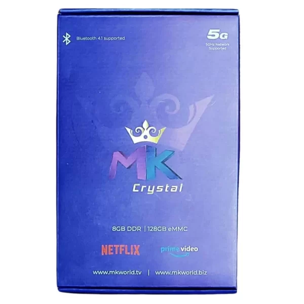 MKWORLD Crystal Edition Android 10 OS TV Box 8GB eMMC Rom CPU Hisilicon Quad-Core Dual Band WiFi 2.4/5G