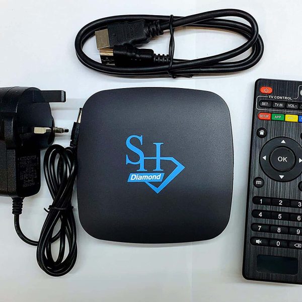 SH Diamond IPTV Box with 8GB Ram, 128 GB storage, Android 11 version